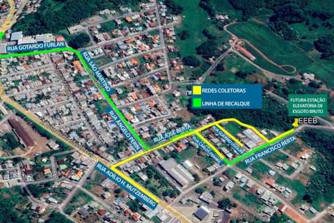 Obras de esgotamento sanitário começam esta semana no bairro Guilherme Reich