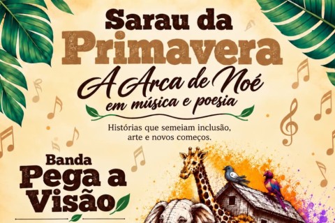 Banda Pega a Visão celebra a arte e a inclusão no "Sarau da Primavera: A Arca de Noé"