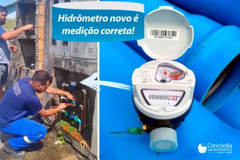 Concórdia Saneamento intensifica troca de hidrômetros e reforça confiabilidade do equipamento