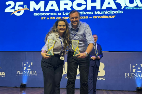 Câmara de Concórdia conquista destaque nacional com dois projetos premiados em Brasília