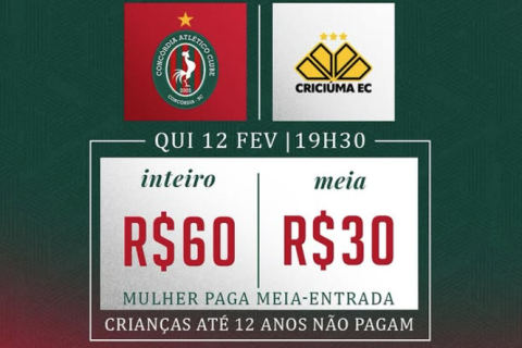 Galo do Oeste recebe o Criciúma nesta quinta-feira pela estreia da Taça Acesc